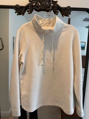 Tommy Bahama Cream Turtleneck Funnel Neck Pullover